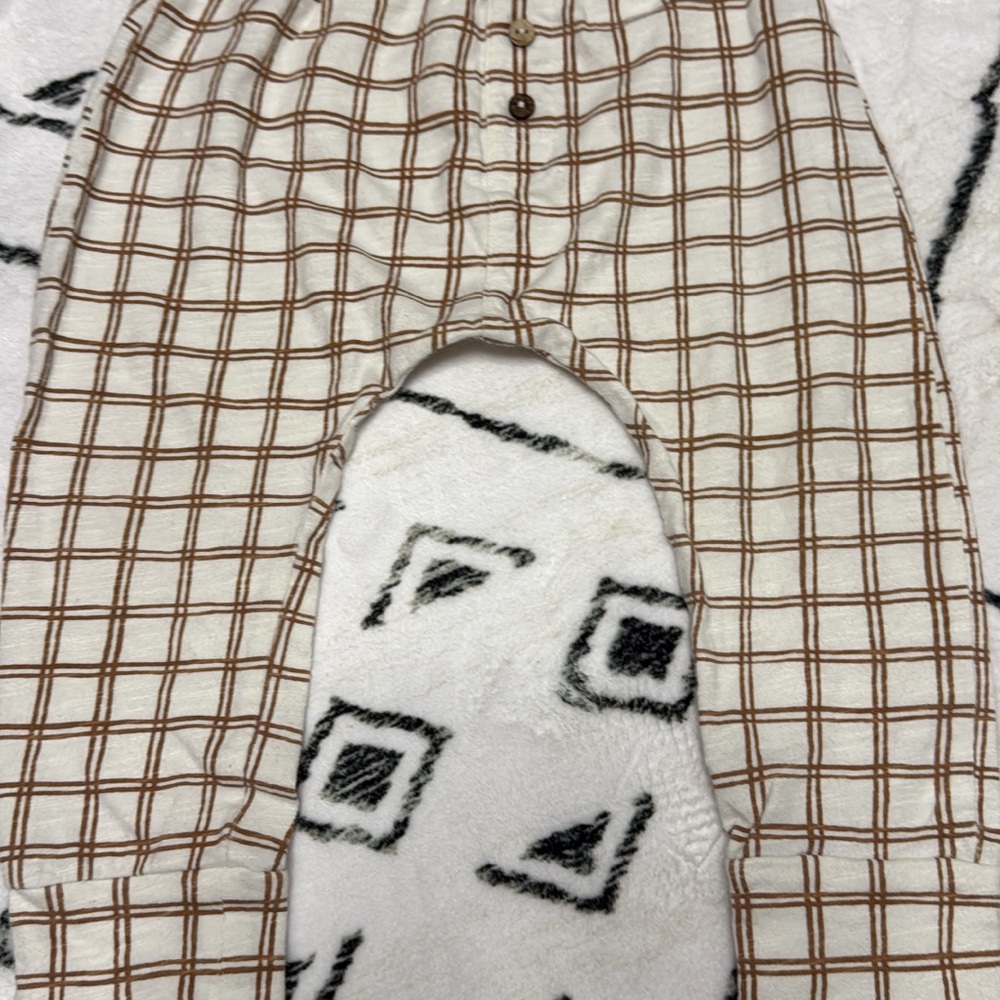 Rylee + Cru Baby Pants in Cream and Brown